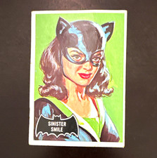 NPP 1966 Batman Base Set #27 Sinister Smile Catwoman Non-Sport Trading Card picture