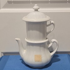 Vtg. Karlsbad White Porcelain Coffee Maker Germany Walkure Porzellan (S.P.M.)  picture
