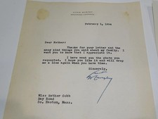 AUDIE MURPHY, WWII HERO, LETTER TO FAMILY FRIEND, SIGNED ON HIS STATIONARY 1954 picture