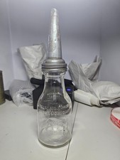 Vintage Atlantic Motor Oil Embossed Bottle picture