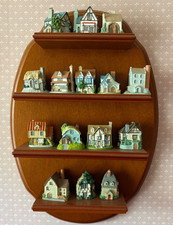 15 Lenox  English Country Cottages  Thimbles with Display Shelf picture
