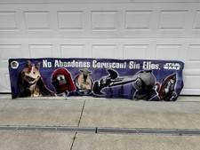 Huge 12 Ft Long Star Wars Phantom Menace ESPANOL PIZZA HUT Double Sided Banner picture