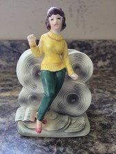Vintage Relpo DANCING TEENAGE GIRL PLANTER Samson Imports #5437A 1963  picture