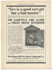 1909 Gamewell Fire Alarm Telegraph Co. of NYC Ad: Signal Box Interior Pictured picture