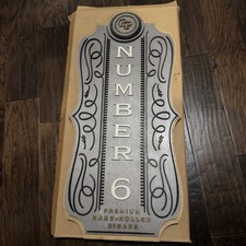 Rocky Patel Number 6 Premium Hand-Rolled Cigars Wooden Advertising Sign picture