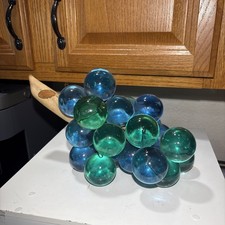 Granoby of California Blue & Green Lucite Grapes on Driftwood 12