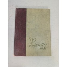 Poinsettia 1951 Hollywood High School Yearbook Summer 1952 Class Vintage HC picture