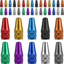 Presta Valve Caps, 40 Pcs Colorful Bicycle Valve Stem Caps Aluminum Bike Tire Ca picture