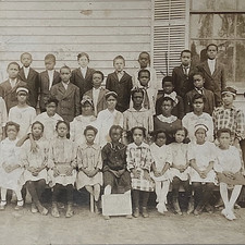 Antique 1898 African American School Photo Klondike AL 10x12 Mixed Race Detail picture
