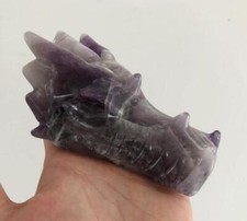 1pc Natural dream Amethyst dragon shaped skull hand carved Amethyst picture
