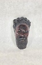 Vintage Hard Rubber ? ABORIGINAL Man Head Plaque Tribal Wall Art #51 Australia  picture