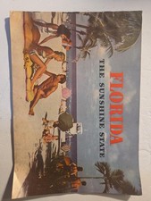 Title: Vintage 1950s Florida The Sunshine State Travel Tourism Guide Foldout Map picture