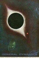 Vintage General Dynamics Poster - Mid-Century Modern Space Art 🌌 24x36” - picture