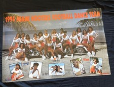 Vtg Hooters Girl Miami Poster 24x36 Football Dance Team 1994 picture