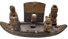 Vintage Bolivian Clay Boat Ashtray The Sun Gate Gateway Of The Sun  Tiwanaku picture