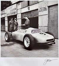 Signed Porsche 1960 Formula 2 Car Jesse Alexander Photograph Litho Nürburgring picture