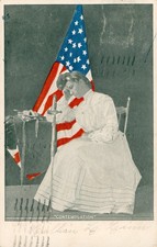 Vintage 1907 Suffragette Postcard Patriotic American Flag Womens Rights picture
