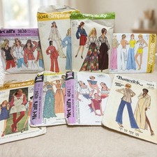 Vintage 1970s Sewing Patterns Lot 8 Simplicity McCall's Butterick Womens Retro picture