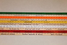 10 Yardstick Wood Wooden Ruler Lot Advertising Sign Color Art Craft Hobby  picture