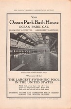 antique 1906 ad OCEAN PARK BATH HOUSE Santa Monica CA 