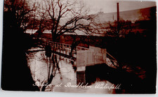 UK Scotland Borders Galashiels Buckholm Waterfall Bridge RPPC 1915 Postcard 3x5