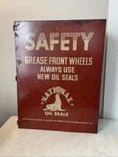 VTG National Oil Seals Safety Cabinet Metal Advertising National Motor Bearing picture