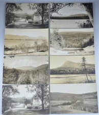 VINTAGE KINGFIELD MAINE BICKNELL RPPC POSTCARD LOT (8) UNPOSTED - 5 LOCATIONS picture