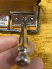 Rare Unbranded Cased Safety Razor Vintage Non Gillette France Italy Art Deco picture