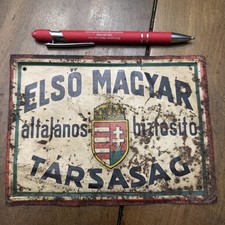 Antique Hungarian National insurance Pre Communism country flag picture