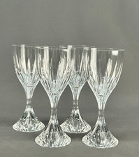 4 Christofle Basilique Crystal Water Glasses / Goblets 7 5/8”; Mint picture