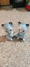 Vintage ceramic cat (kitten) salt and pepper shakers,  mid-century... picture