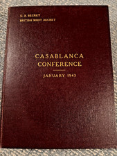 *ORIGINAL* 1943 WWII CASABLANCA Conference SECRET CCS Papers Copy 31 Roosevelt picture