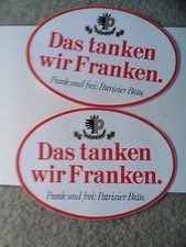 Lot of 2 Vintage Frank und Frei Patrizier Brau German Beer Stickers picture