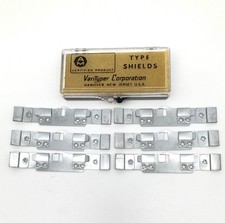 NOS Vintage Varityper Type Shields Set of 6 in Original Case -Hammond Typewriter picture