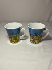 Set of 2 German Souvenir Mugs Bavaria Munich Bamberg Landmarks Porcelain picture