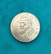 1993 Cuba Souvenir 40th Anniversary Moncada Fidel Castro Cuban Medal Collectible picture