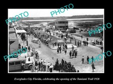 Everglades City Florida Tamiami Trail Opening c1928 Old Large Historic Photo picture