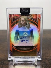 2025 Topps Marvel The Collector Invisible Woman Vanessa Kirby Orange Auto  /25 picture