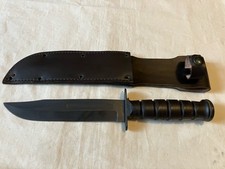 Vietnam War Era U.S. Camillus Mark 2 Ka-Bar Knife w/ Leather Sheath- Minty picture