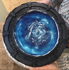 Stargate Cake Topper SG1 Gate 8” Sculpture Collector Replica, Grey picture