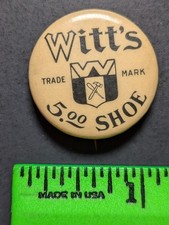 Vintage Witt's Shoes Pinback Pin picture