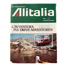 Vintage Alitalia United Airlines 1975 1976 Maiellano Tours Travel Brochure picture
