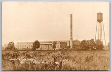 Battle Creek Michigan 1911 RPPC Real Photo Postcard Grand Trunk Shops Exterior picture