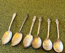 Vintage Lot of 6 Silverplated Spoons – Includes 3 Figural Campbell's Soup picture