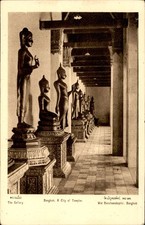 Vintage Bangkok Thailand Postcard Wat Benchamabopitr Marble Temple Gallery picture