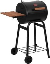 Charcoal Grill and Smoker with Cast Iron Grates, Premium Wood Shelf picture