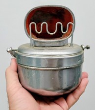 Antique Vintage Art Deco Chrome Ashtray Fog Horn Shape w Wall Mount - RARE picture