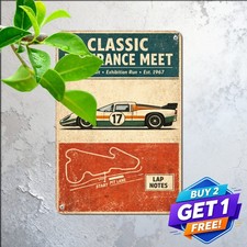 Vintage Italian Road Race Metal Sign Classic Motorsport Biker Wall Plaque picture