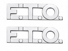 Silver F.T.O. (Field Training Officer) Collar Brass – Pair – Double Clutch Back picture