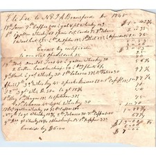 1848 Handwritten Receipt Eli Lee to J.A Bransford Westover Covington Co AL AD6 picture